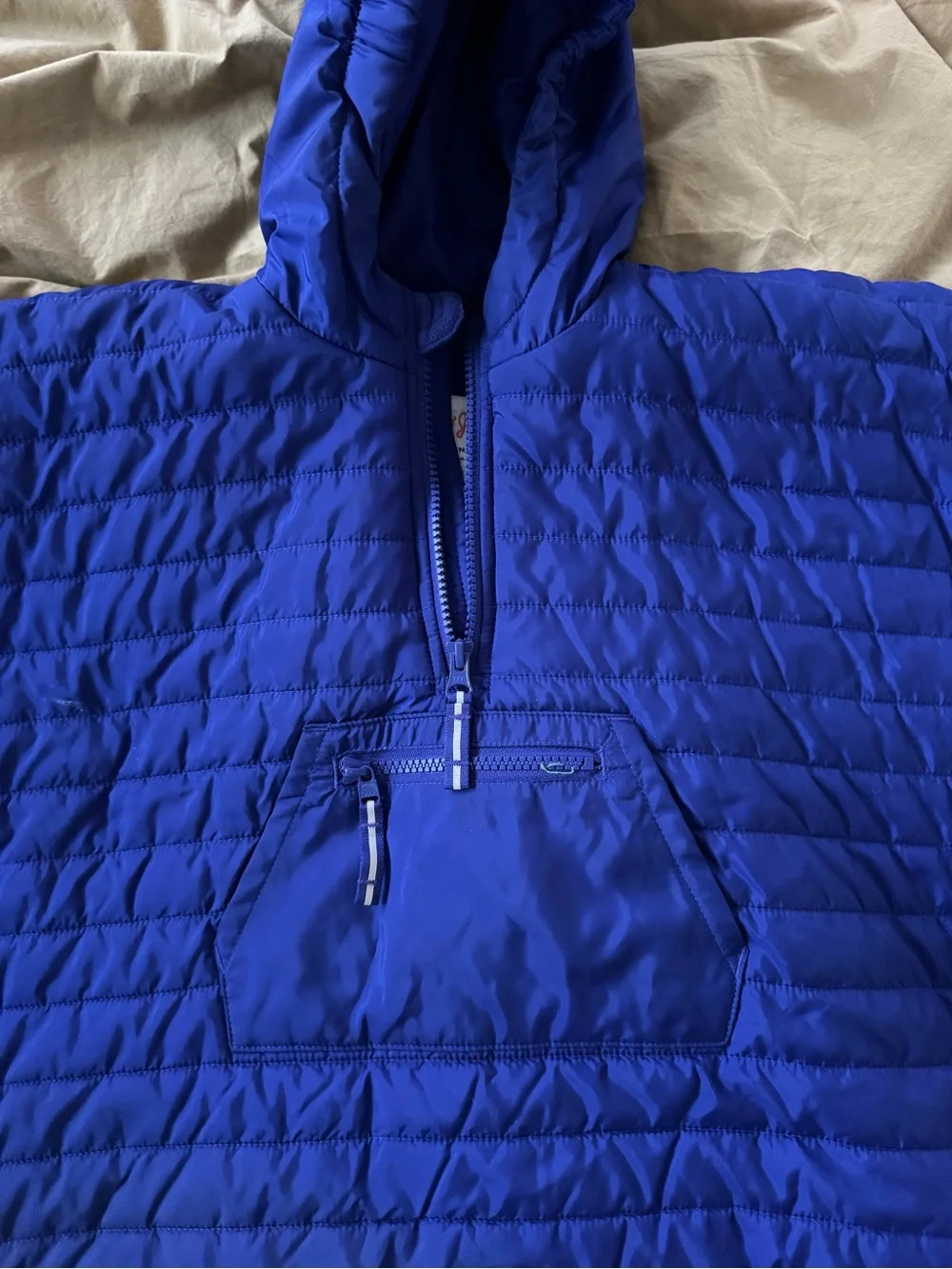 Cat & Jack Royal Blue Quilted Hooded Poncho